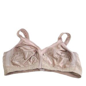 Vintage Playtex 18 Hour Comfort Satin Full Figure Bra 4693 Womens 48B Tan